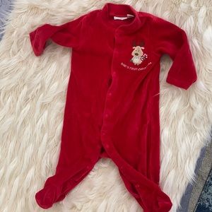 First Impressions Baby’s First Christmas pajama onesie